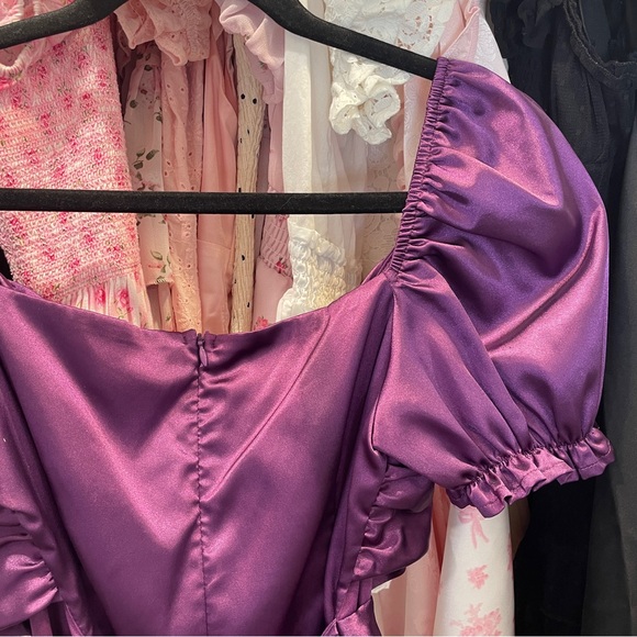 Purple silk dress - Picture 5 of 5